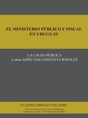cover image of El ministerio público y fiscal en Uruguay